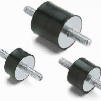 Male/Male Cylindrical anti-vibration mount Stainless Steel AISI 304 Hardness 60 SH A