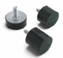 Foot/Male Cylindrical anti-vibration mount galvanized steel Hardness 60 SH A