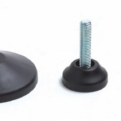 Nylon fixed foot w/ galvanized steel stud