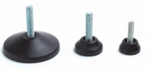 Nylon fixed foot w/ AISI 303 stud