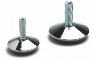 Galvanized steel coated polyethylene fixed foot