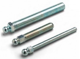 Threaded stud with ball head-Galvan steel