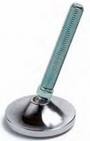 Galvanized steel adjustable swivel foot, from 400 to 1000 kg, steel base series
