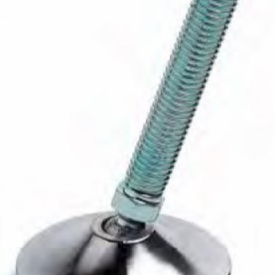 Galvanized steel adjustable swivel foot, from 400 to 1000 kg, steel base series
