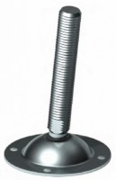 Galvanized steel adjustable swivel foot from 1500 kg