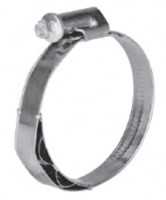 Worm-screw pipe fastening bands with compensation sector-9 and 12 mm tape