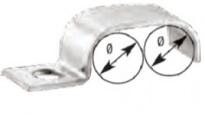 Fastening brackets type 1 for 2 pipes - din 72571