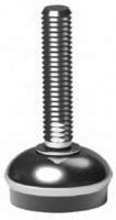 Adjustable swivel foot with base and stud in Stainless Steel AISI 304 max 1500 kg