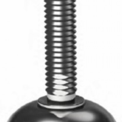 Adjustable swivel foot with base and stud in Stainless Steel AISI 304 max 1500 kg