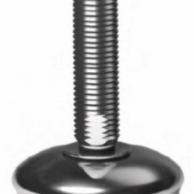 Adjustable swivel foot with base and stud in Stainless Steel AISI 304 max 2400 kg