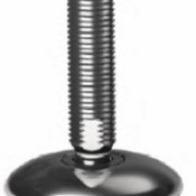 Adjustable swivel foot with base and stud in Stainless Steel AISI 304 max 2600 kg