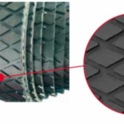 Feuille Profil en Losanges 20 x 20 avec Sous-Couche Cru