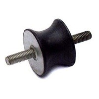 Waisted Male/Male anti-vibration mount galvanized steel Hardness 60 SH A