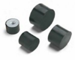 Foot/Female Cylindrical anti-vibration mount galvanized steel Hardness 60 SH A